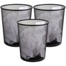 Mind Reader Freestanding Trash Can Waste Paper Basket 11.5 in. L x 11.5 in. W x 13.75 in. H Black 3-Pack