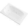 Universal Tubs Peridot 6 ft. Acrylic Rectangular Drop-in Whirlpool Bathtub in White