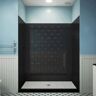 DreamLine QWALL-VS 48 in. W x 76 in. H x 41.5 in. D 4-Piece Glue-up Acrylic Alcove Shower Backwalls in Black