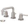 Pioneer Motegi 8 in. Widespread 2-Handle Right Angle Spout Bathroom Faucet in Brushed Nickel with Drain Assembly