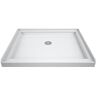 DreamLine SlimLine 36 in. x 36 in. Single Threshold Alcove Shower Pan Base in White with Center Drain