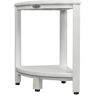 Oasis 2-Tier Teak Corner Shower Stool in Driftwood