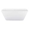 MYCASS 67 in. x 30.70 in. Acrylic Flatbottom Not Yellowing Easily Freestanding Soaking Bathtub with Center Drain in White