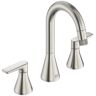 American Standard Aspirations 8 in. Widespread 2-Handle Pull Out Bathroom Faucet with Drain Brushed Nickel