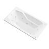 Universal Tubs Coral 6 ft. Rectangular Drop-in Whirlpool Bathtub in White