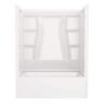 Delta Classic 500 60 in. x 32 in. Alcove Right Drain Bathtub and Wall Surrounds in High Gloss White