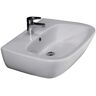 Barclay Products Elena 450 Wall-Hung Sink in White with 8 in. Widespread Faucet Holes