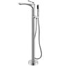 Eisen Home SevenFalls Single-Handle Floor Mounted Freestanding Tub Faucet with Handheld Shower in Polished Chrome