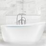 Golden Vantage Freestanding 59.1 in. Fiberglass Flatbottom Modern Stand Alone Non-Whirlpool Bathtub in Glossy White