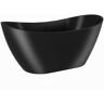 AKDY Freestanding 60 in. Fiberglass Double Slipper Flatbottom Modern Stand Alone Non-Whirlpool Bathtub in Matte Black