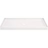 Delta Classic 500 60 in. L x 30 in. W Alcove Shower Pan Base with Center Drain in High Gloss White