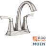 MOEN Korek 4 in. Centerset 2-Handle Bathroom Faucet in Spot Resist Brushed Nickel