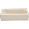 Bootz Industries Bootzcast 60 in. x 30 in. Right Drain Rectangular Alcove Soaking Bathtub in Bone