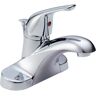 Delta Foundations 4 in. Centerset Single-Handle Bathroom Faucet with Metal Drain Assembly in Chrome