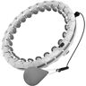 Aoibox ‎14.8 in. x 8.98 in. Smart 2in1 Weighted Fit Hoop Plus Size for Adults Weight Loss with 30 Knots Hoola Hoop in White