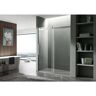 ANZZI Stellar 48 in. W x 76 in. H Sliding Frameless Shower Door/Enclosure in Brushed Nickel with Clear Glass