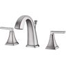 Ultra Faucets Lotto 8 in. Widespread 2-Handle Bathroom Lavatory Faucet with Drain Assembly, Rust Resist in Brushed Nickel