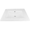 RENOVATORS SUPPLY MANUFACTURING Luke 24 in. Square Drop-In Bathroom Sink in White with Overflow