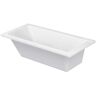 Duravit D-Code 59 in. Acrylic Rectangular Drop-In Non-Whirlpool Bathtub in White