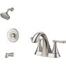 American Standard Chatfield Single-Handle 3-Spray Tub and Shower Faucet and 4 in. Centerset Bathroom Faucet Set in Brushed Nickel