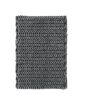 Madison Park Copula 17 in. x 24 in. Charcoal Chenille Chain Stitch 100% Cotton Rectangle Bath Rug