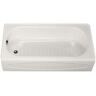 American Standard New Salem 60 in. x 30 in. Rectangular Apron Front Soaking Bathtub with Left Hand Drain in White