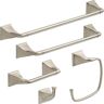 Delta Everly 5-Piece Bath Hardware Set 18, 24 in. Towel Bars, Toilet Paper Holder, Towel Ring, Towel Hook in Brushed Nickel