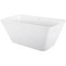 MEDUNJESS Madeira 67 in. x 31 in. Flatbottom Freestanding Acrylic Soaking Bathtub White with Overflow and Drain Center in Chrome