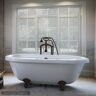 PELHAM & WHITE W-I-D-E Series Dalton 60 in. Acrylic Clawfoot Bathtub in White, Ball-and-Claw Feet, Drain in Oil Rubbed Bronze