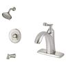 American Standard Chatfield Single-Handle 3-Spray Tub and Shower Faucet and Single Hole Bathroom Faucet Set in Brushed Nickel