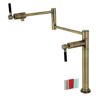 Kingston Kaiser Deck Mount Pot Filler Faucet in Antique Brass