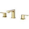 Ultra Faucets Dean 8 in. Widespread 2-Handle Bathroom Faucet with Drain Assembly, Rust Resist in Brushed Gold