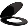 CENTOCO Round Closed Front Toilet Seat in Black