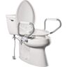 BEMIS Assurance Raised 3" Elongated Premium Plastic Closed Front Toilet Seat in White with Support Arms and Bidet
