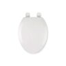 Croydex Stick Tight Elongated Closed Front Toilet Seat in White