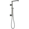 Delta Emerge Angular Modern 18 in. Column Shower Bar in Lumicoat Black Stainless