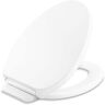 KOHLER Drift ReadyLatch Quiet-Close Elongated Front Toilet Seat in White