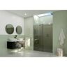 Glass Warehouse Equinox 56 in. - 60 in. W x 78 in. H Frameless Sliding Shower Door in Brushed Nickel with Handle