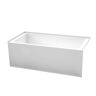 Wyndham Collection Grayley 60 in. L x 30 in. W Acrylic Right Hand Drain Rectangular Alcove Bathtub in White with Shiny White Trim