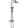 Lukvuzo Constant Temperature Shower Head and Handheld Shower Head in Matte Black