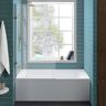 Swiss Madison Voltaire 60 in. x 30 in. Acrylic, Alcove, Integral Armrest, Left-Hand Drain, Apron Rectangular Bathtub in White