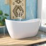 DreamLine Nile 63 in. x 28 in. Freestanding Acrylic Soaking Bathtub with Center Drain in Matte Black