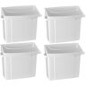 Alpine 10 in. H x 9 in. W White Durable Plastic Sanitary Napkin Receptacle (4-Pack)