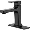 Ultra Faucets Dean Single Hole Single-Handle Lavatory Bathroom Faucet Rust Resist in Matte Black