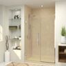 Transolid Elizabeth 55 in. W x 76 in. H Hinged Frameless Shower Door in Polished Chrome with Clear Glass