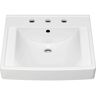 American Standard Decorum Vitreous China Wall-Hung Rectangle Vessel Sink with 8 in. Widespread Faucet Holes in White