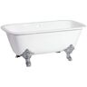 Kingston Aqua Eden Double Ended 67 in. Cast Iron Clawfoot Bathtub in Polished Chrome