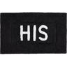 Jean Pierre Novelty "His" Black 21 in. x 34 in. 100% Cotton Bath Rug