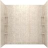 American Standard Ovation 32 in. x 60 in. x 59 in. 5-Piece Glue-Up Alcove Bath Wall Set in Sand Travertine