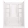 Delta Classic 500 32 in. L x 60 in. W x 72 in. H Alcove Shower Kit with Shower Wall and Shower Pan in High Gloss White